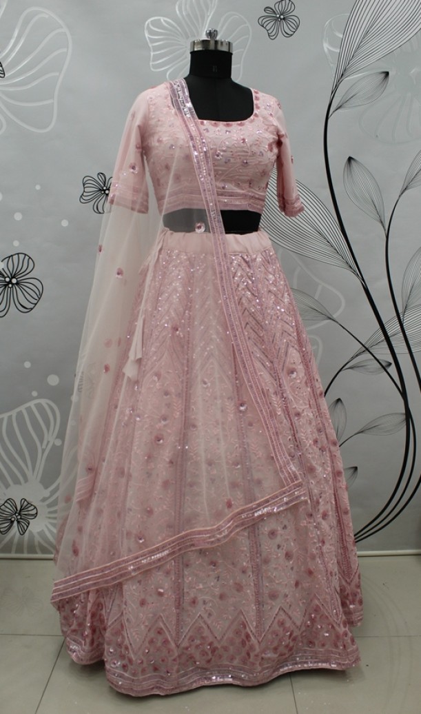 Pink Sequence Lehenga Choli