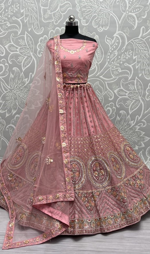 Perfect Partywear Lehengacholi in sequins and Multi thread Work 