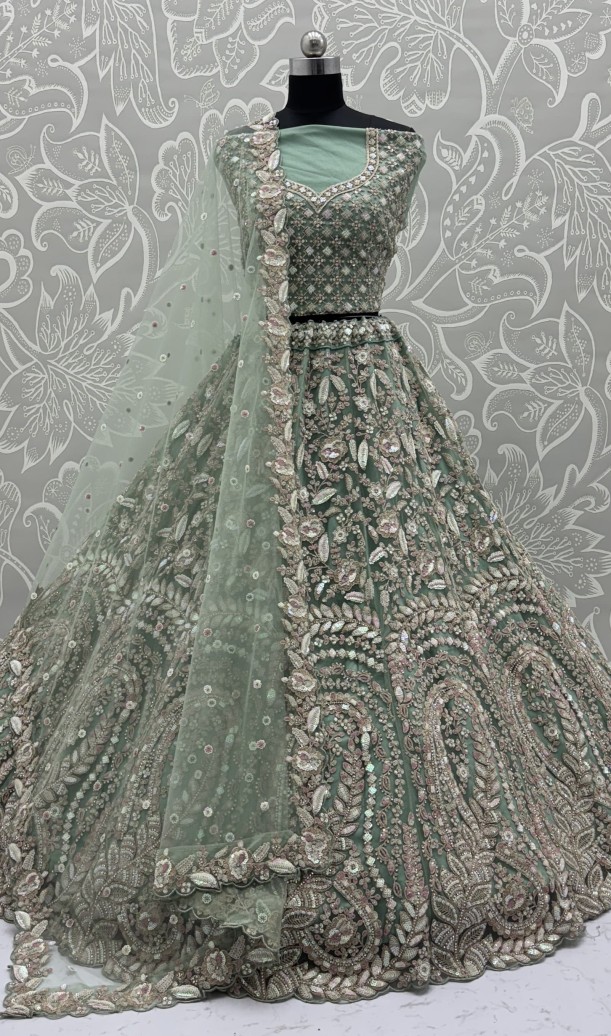 Rainbow Sequins and Dori Embroidery combine Beautiful Eye-Catchy Lehenga Choli 