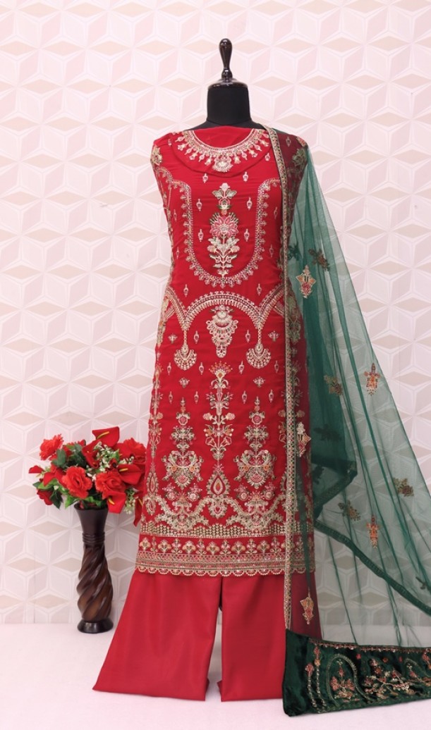 Faux Georgette Party Wear Salwar Kameez in with Sequence work Faux Georgette Party Wear Salwar Kameez in with Sequence work