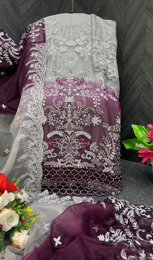 Organza Embroidery Salwar Kameez Collection Organza Embroidery Salwar Kameez Collection