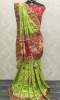 Green & Red Embroidery Cadbury Silk Bridal Wear Panetar saree