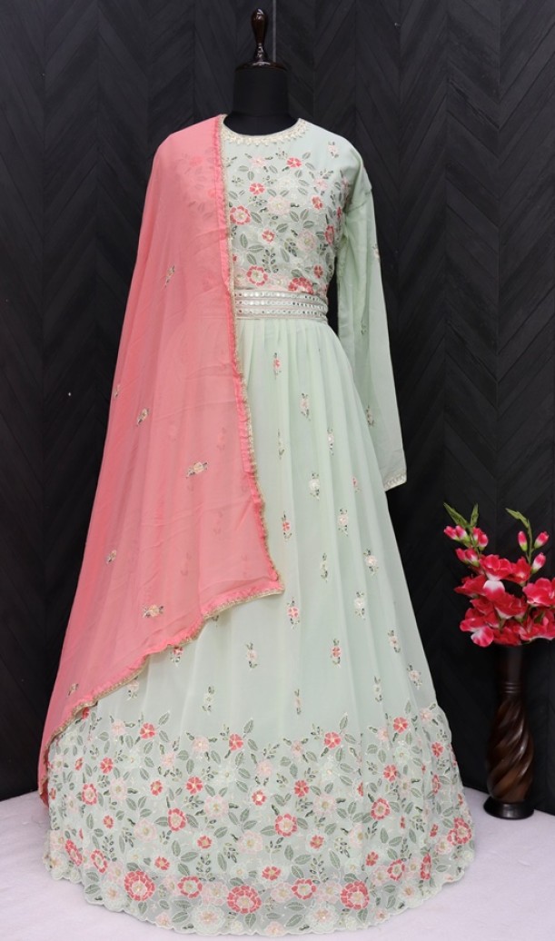 FAUX GEORGETTE GOWN