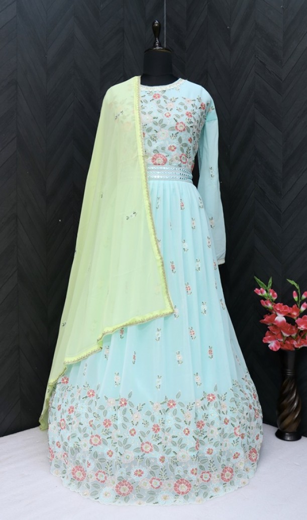 FAUX GEORGETTE GOWN