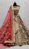 Multi Colour Velvet Engagement A Line Lehenga Choli