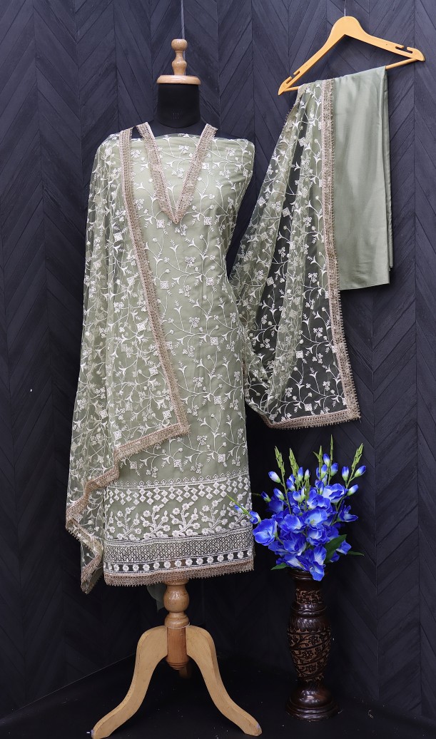 Honey dew Chikankari Pakistani Pant Suit Honey dew Chikankari Pakistani Pant Suit
