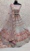 Red Flower Flaired Lehenga