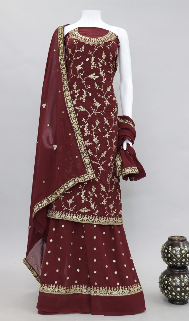 Embellished Semi-stitched Anarkali Dress Material Embellished Semi-stitched Anarkali Dress Material