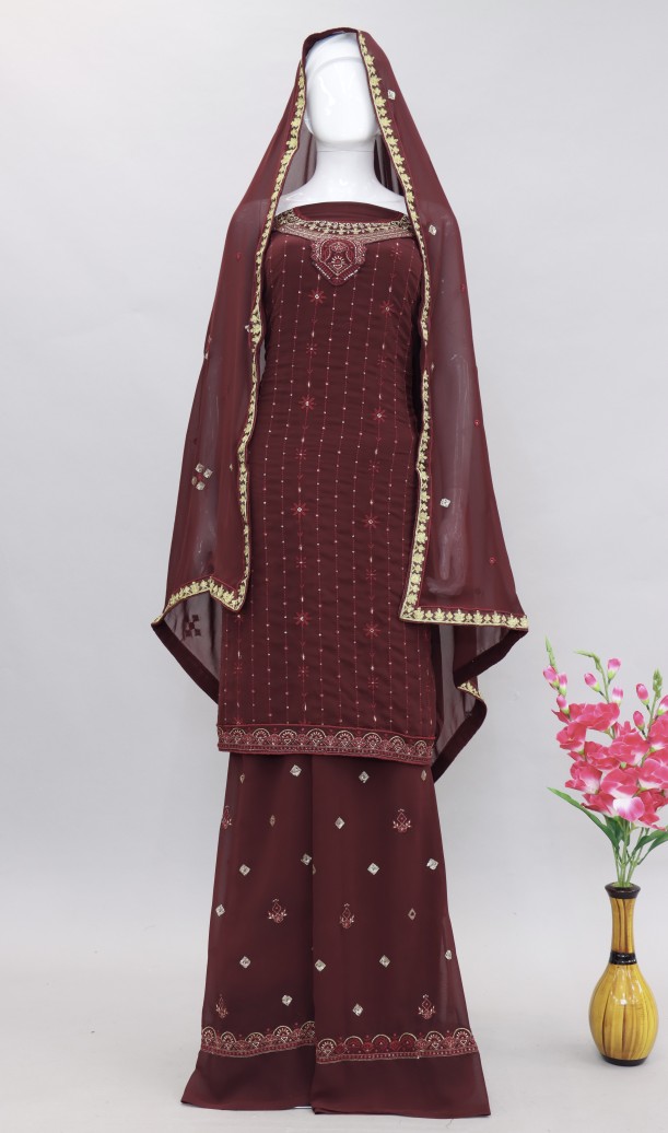Carmine Maroon Salwar Suit Carmine Maroon Salwar Suit
