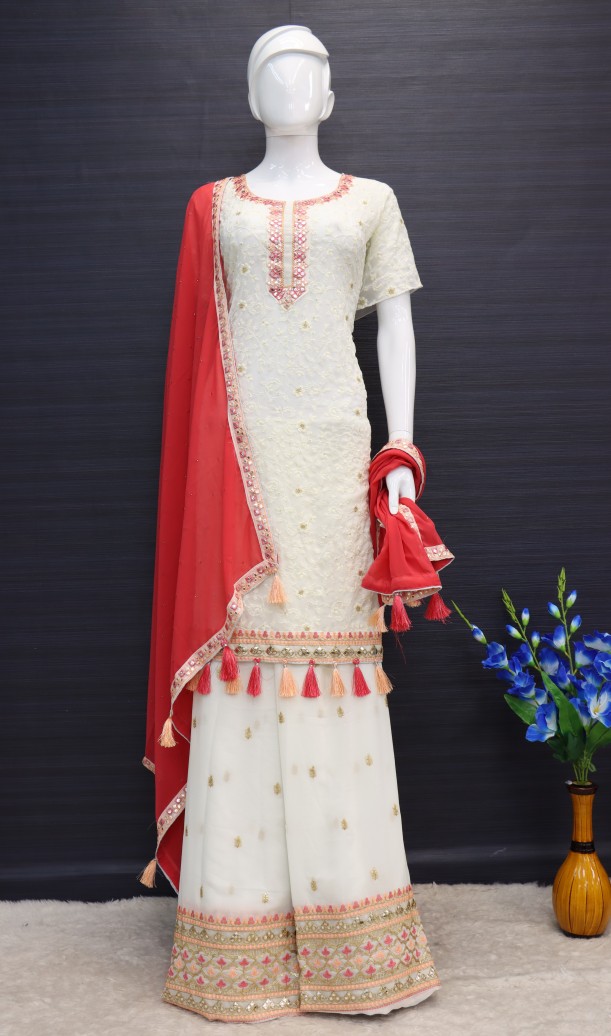 Swanky Embroidered light pista Trendy Salwar Suit