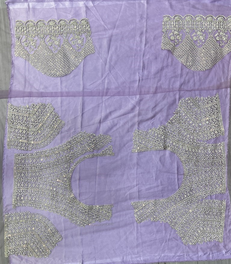 Five meter plus flair peacock pattern embroidered partywear Lehengacholi 