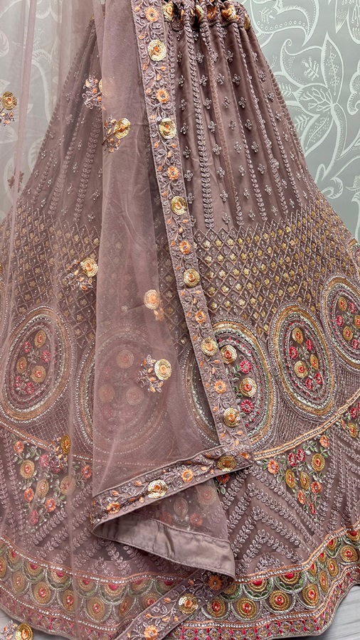 Perfect Partywear Lehengacholi in sequins and Multi thread Work 