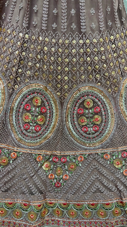 Perfect Partywear Lehengacholi in sequins and Multi thread Work 