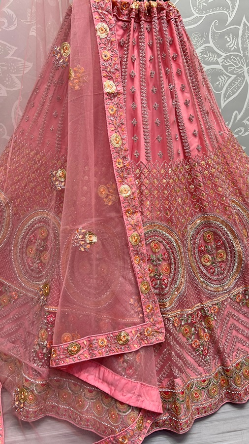 Perfect Partywear Lehengacholi in sequins and Multi thread Work 