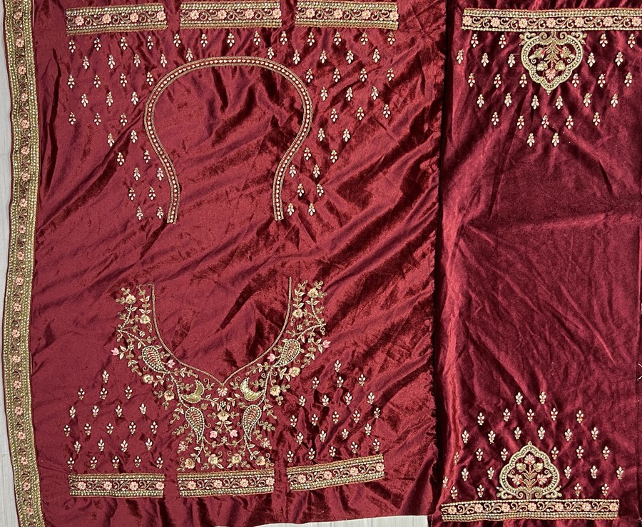 Heavy Flaire and Embroidery broad Lace designer bridal Lehengacholi 