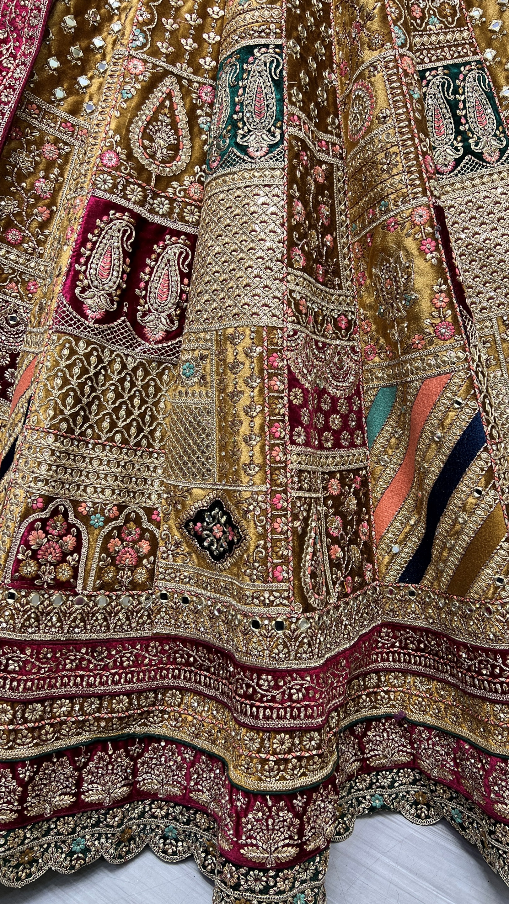 Exclusive Pattern of Bridal Lehengacholi in Beautiful color Range with heavy Dupatta