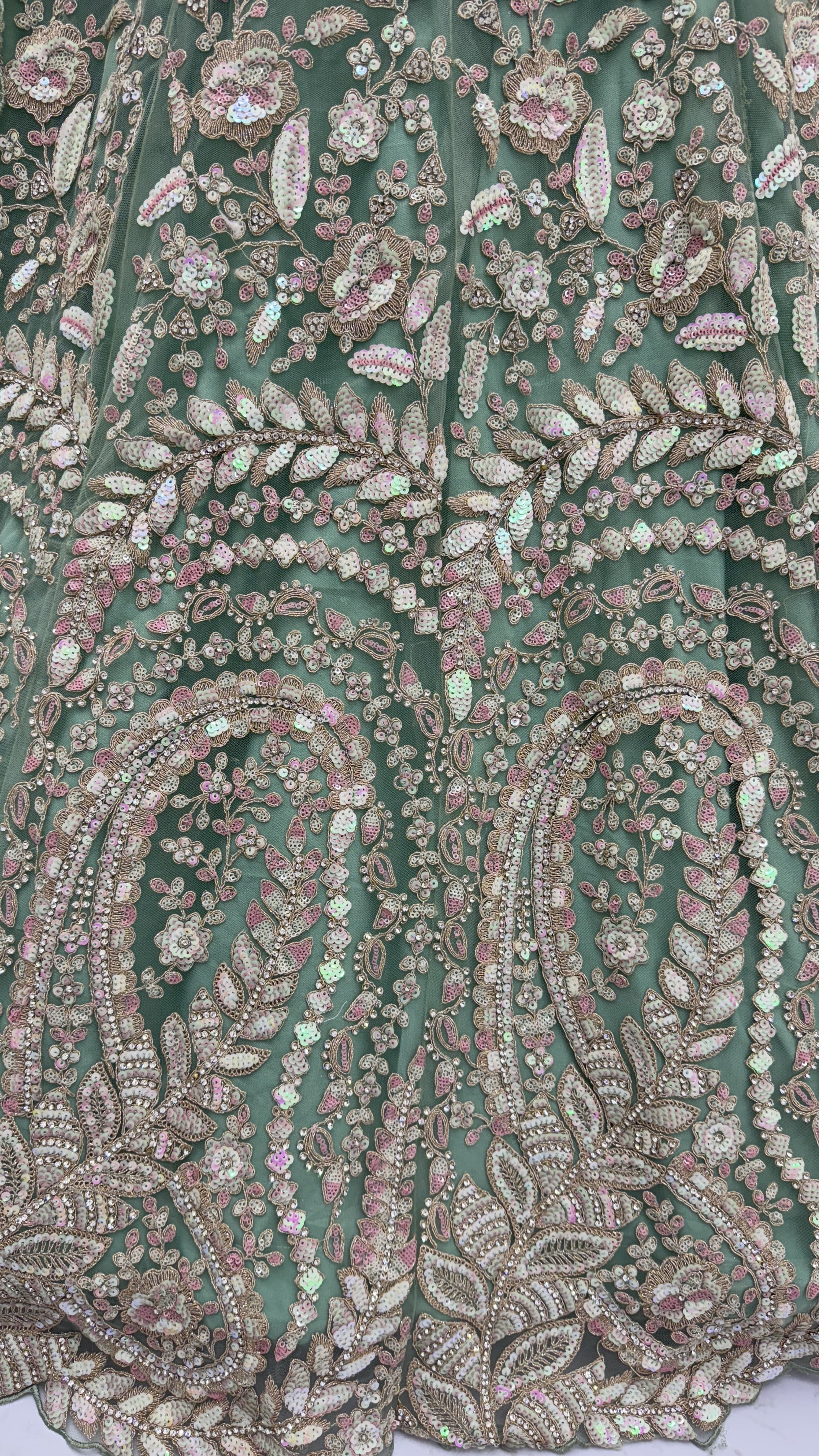 Rainbow Sequins and Dori Embroidery combine Beautiful Eye-Catchy Lehenga Choli 