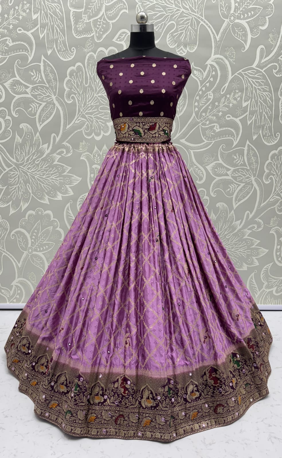 Elegant Look Pink Georgette Satin Fabric Crafted Lehenga Choli for this Wedding Season