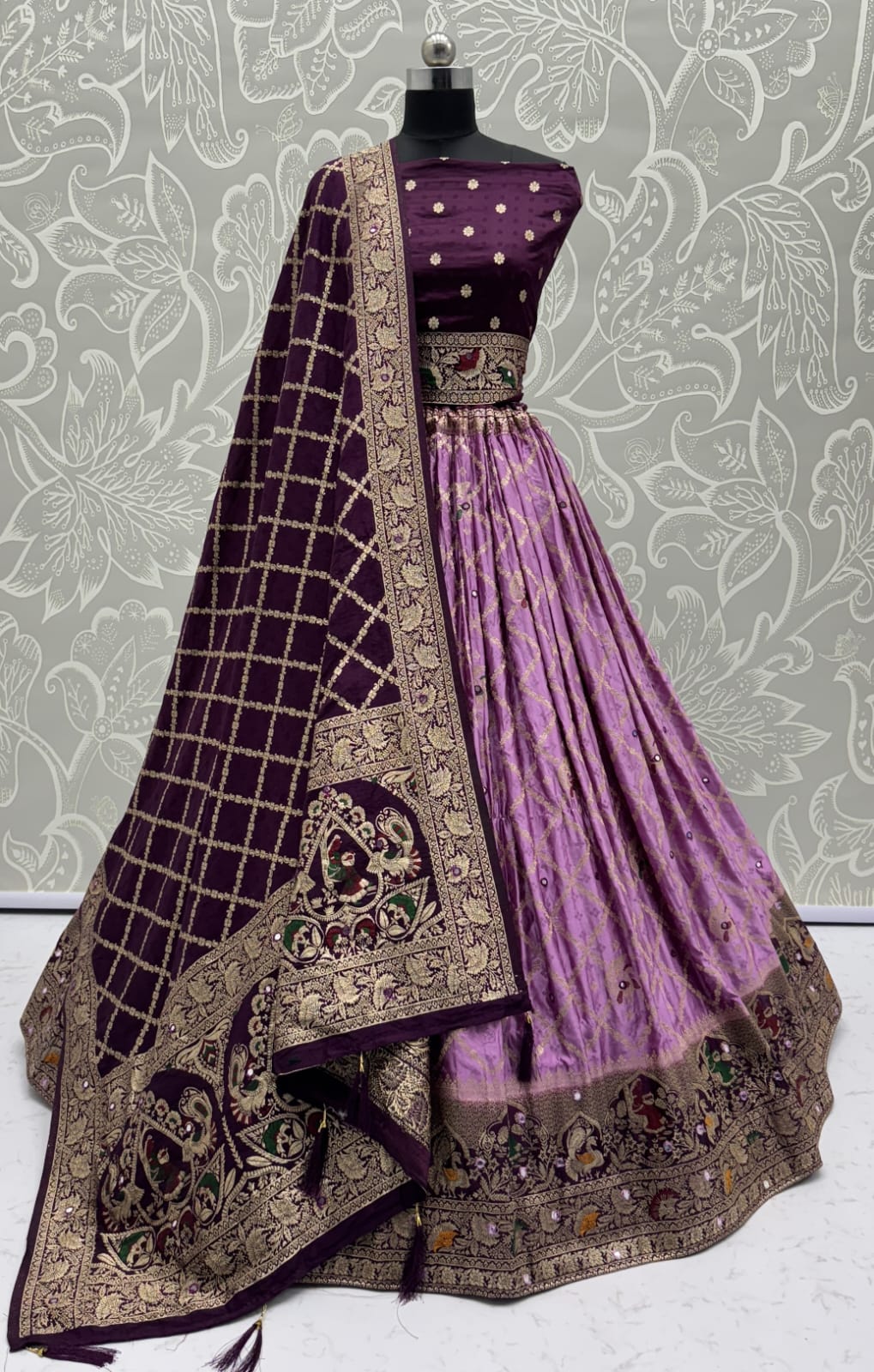 Elegant Look Pink Georgette Satin Fabric Crafted Lehenga Choli for this Wedding Season