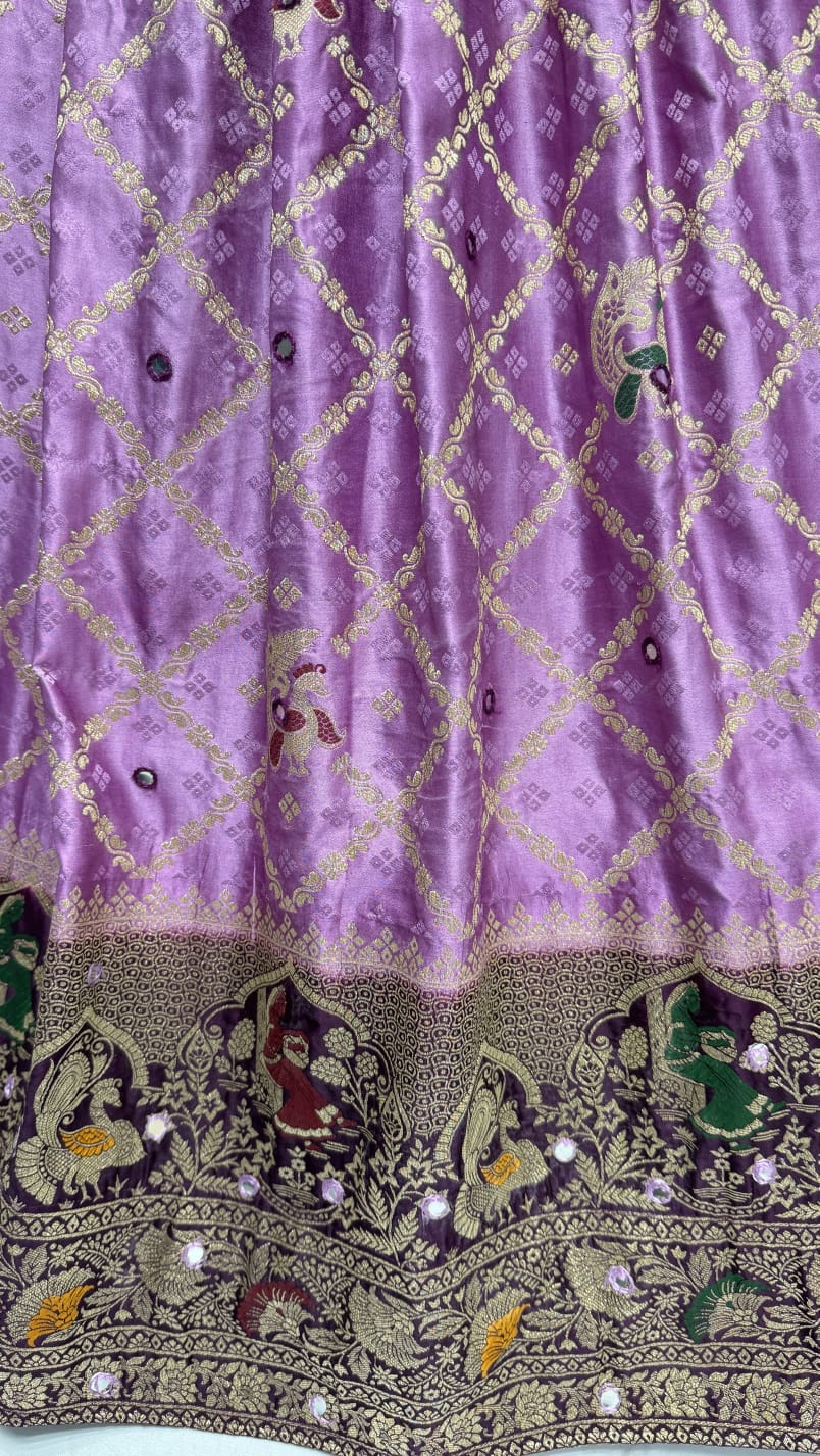 Elegant Look Pink Georgette Satin Fabric Crafted Lehenga Choli for this Wedding Season