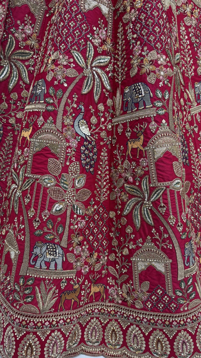 Tremendous Pink Embroidery Pattern  New Season Bridal Lehenga Choli 