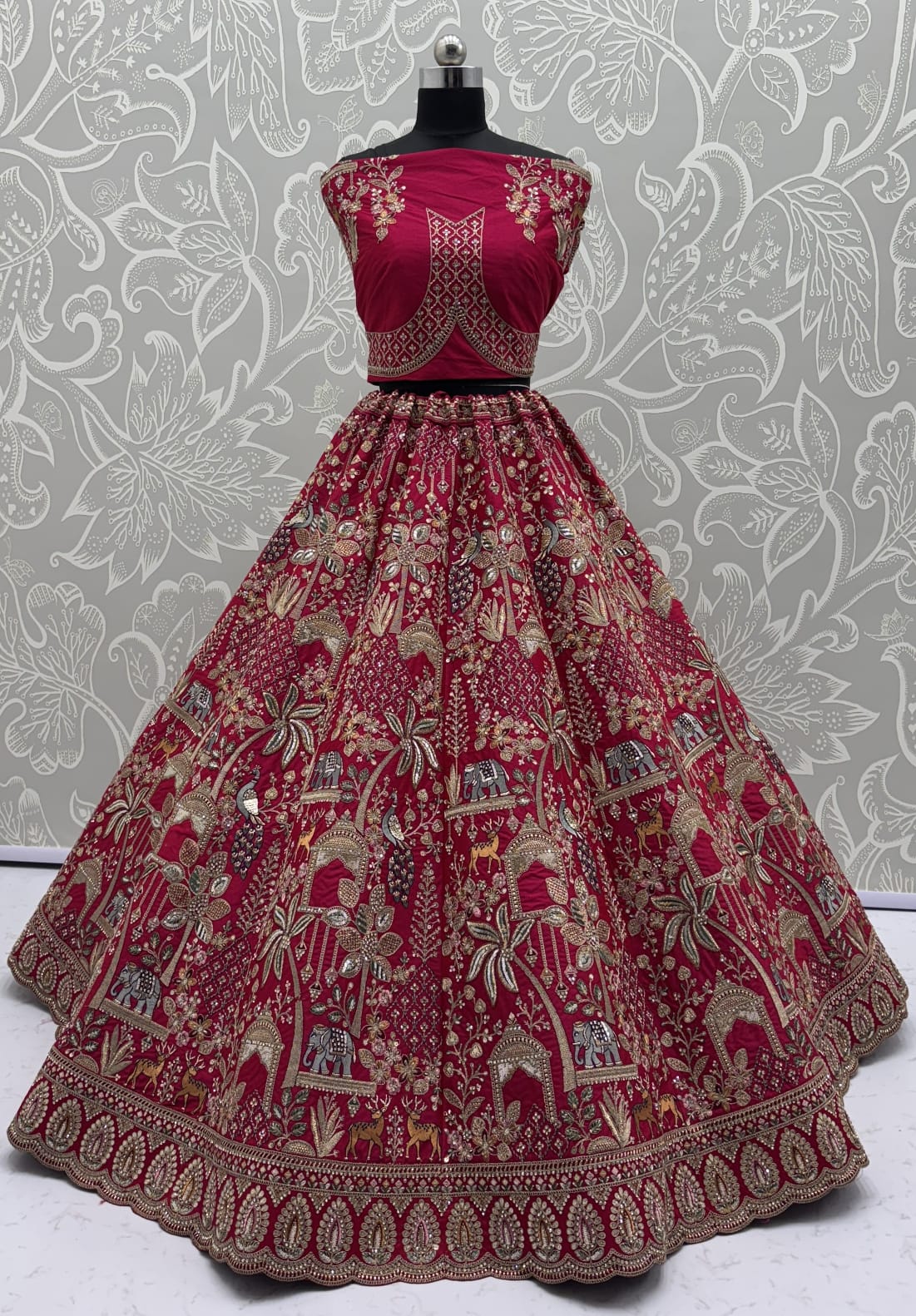 Tremendous Pink Embroidery Pattern  New Season Bridal Lehenga Choli 