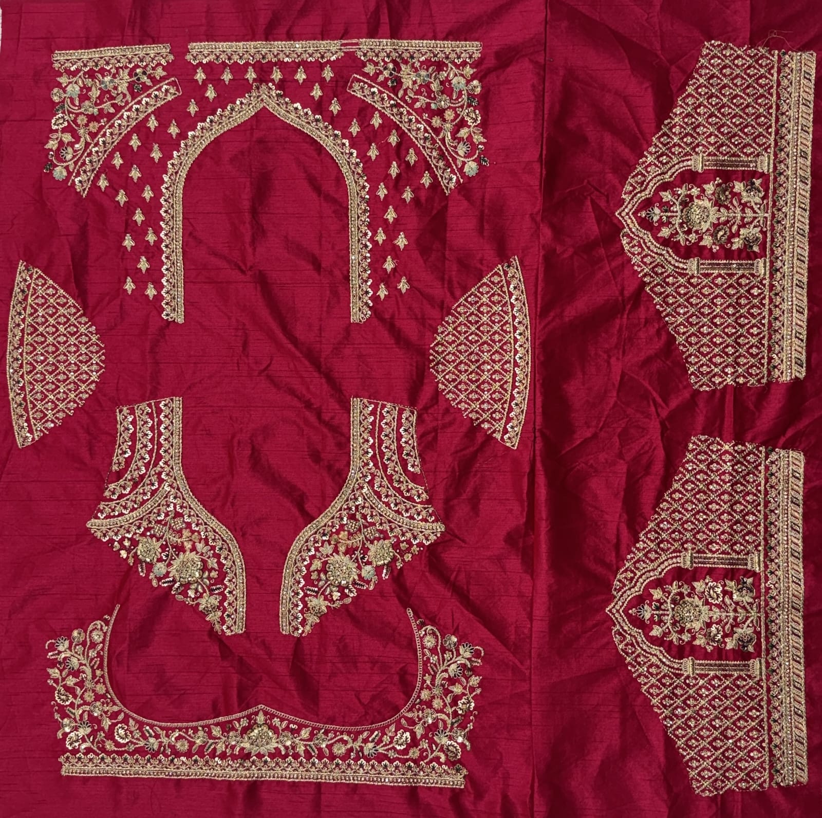 Double Pink Dupatta Combine Beautiful Color Cadbury Silk Designer Bridal Lehenga Choli 