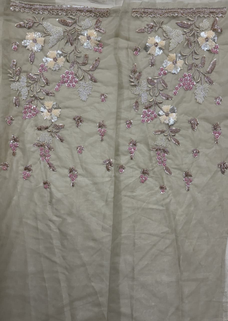 Handwork Yellow and Motif Work Designer Partywear Lehengacholi 