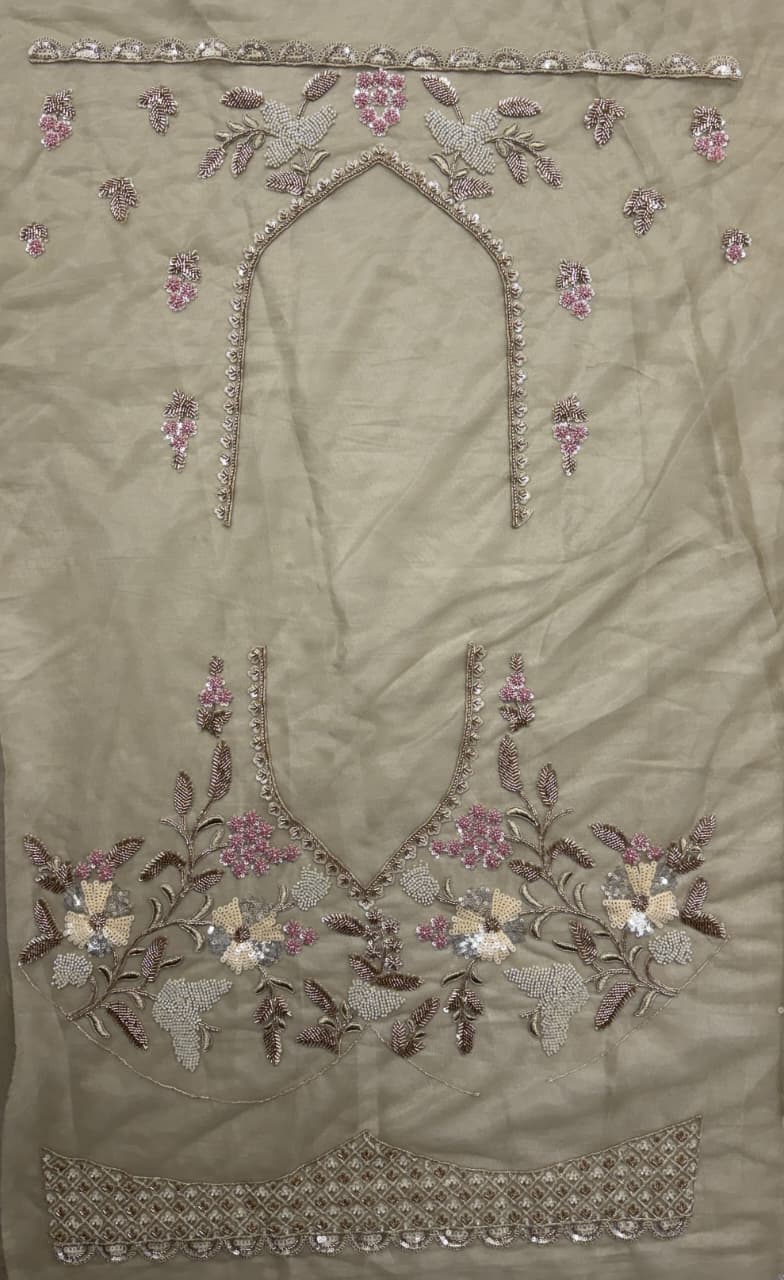 Handwork Yellow and Motif Work Designer Partywear Lehengacholi 