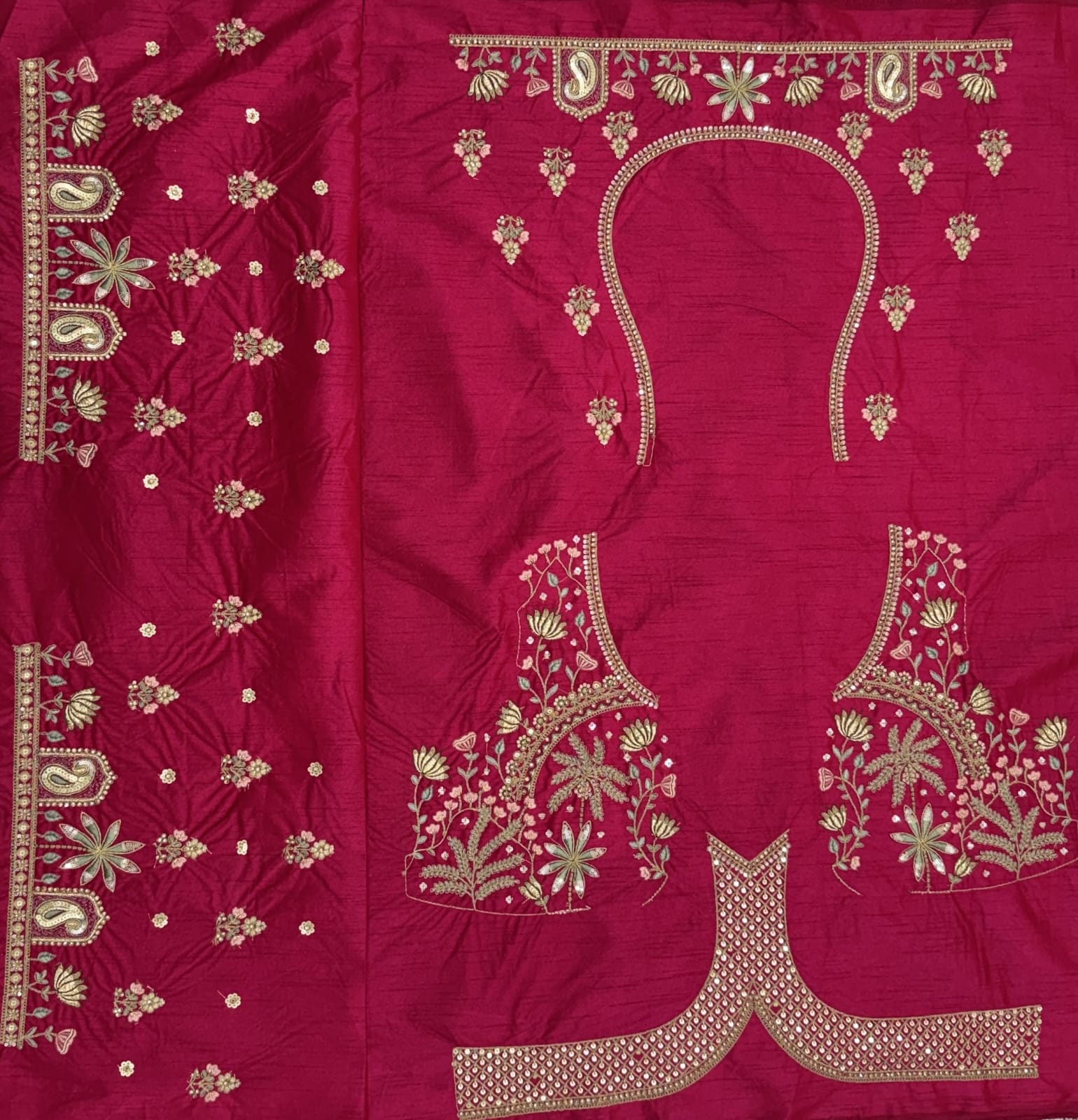 Exclusive Pink Figure Embroidered Designer Bridal Lehenga Choli