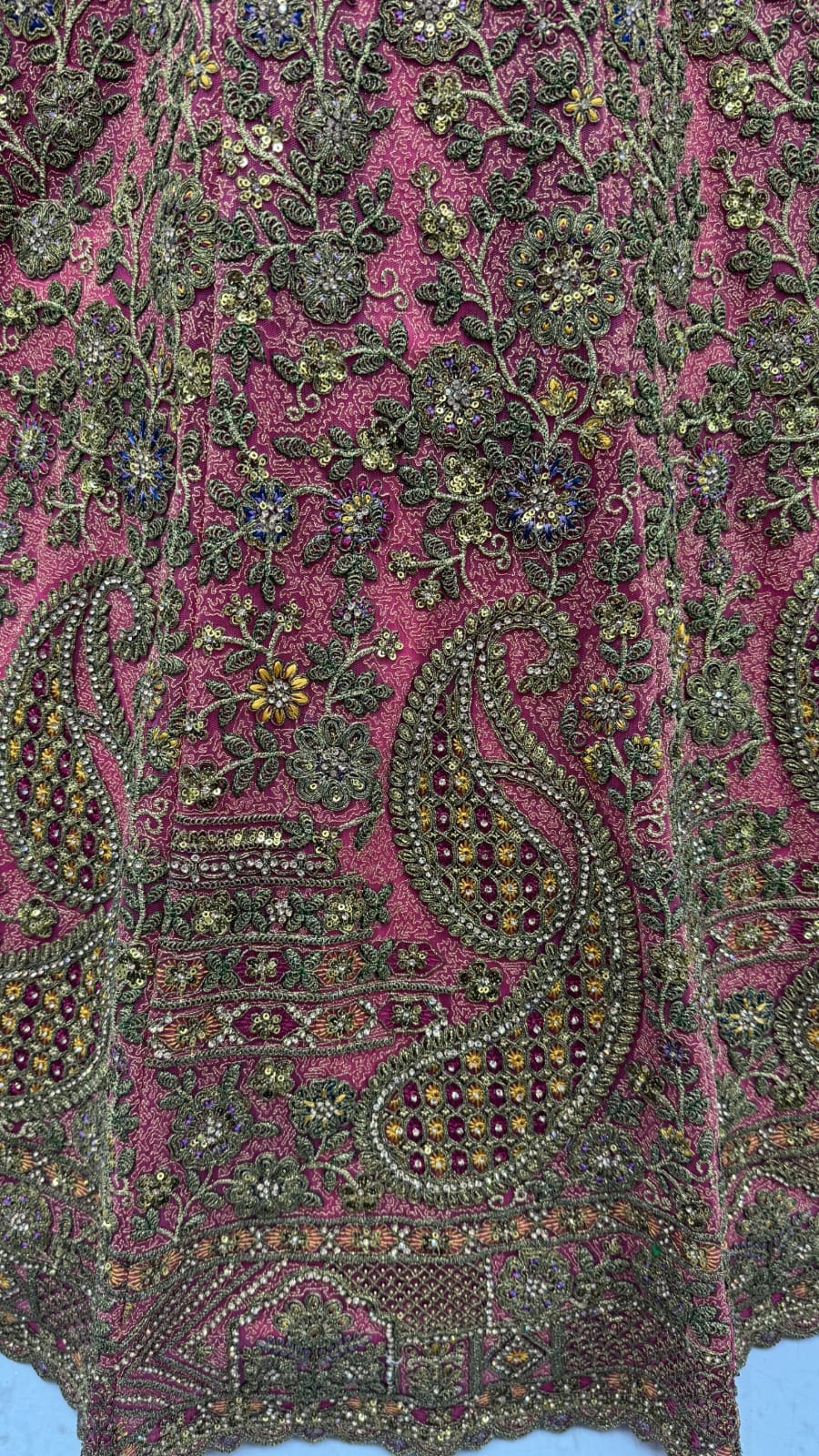 Royal Pink Multi Thread Work Net Engagement Wear Lehenga Choli With Dupatta