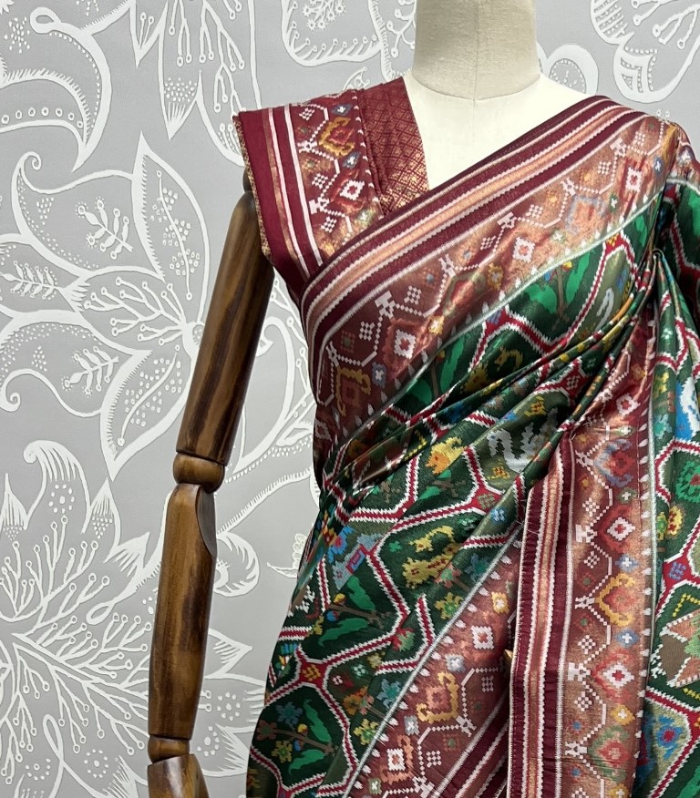 Pure Patola Saree collection Utmost Elegance Designed Pure Patola Meena Silk Saree