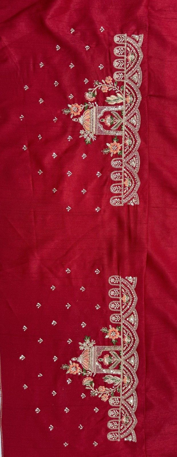 Silk Red Festival Wear Embroidery Work Lehenga Choli