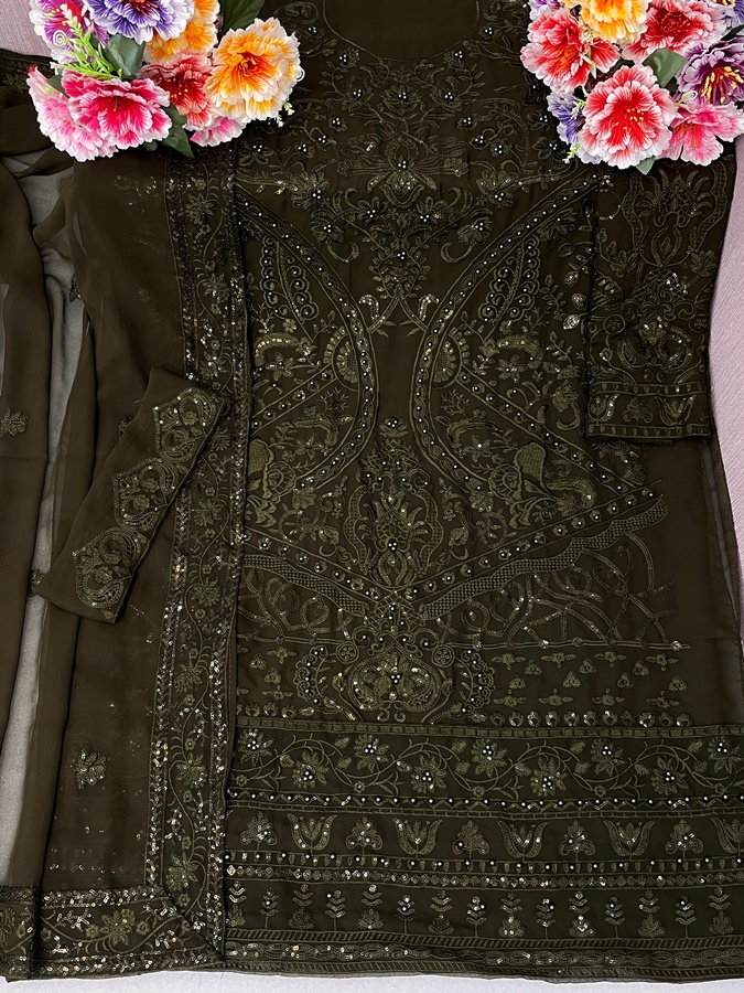  Heavy Embroidery Designer Salwar Kameez
