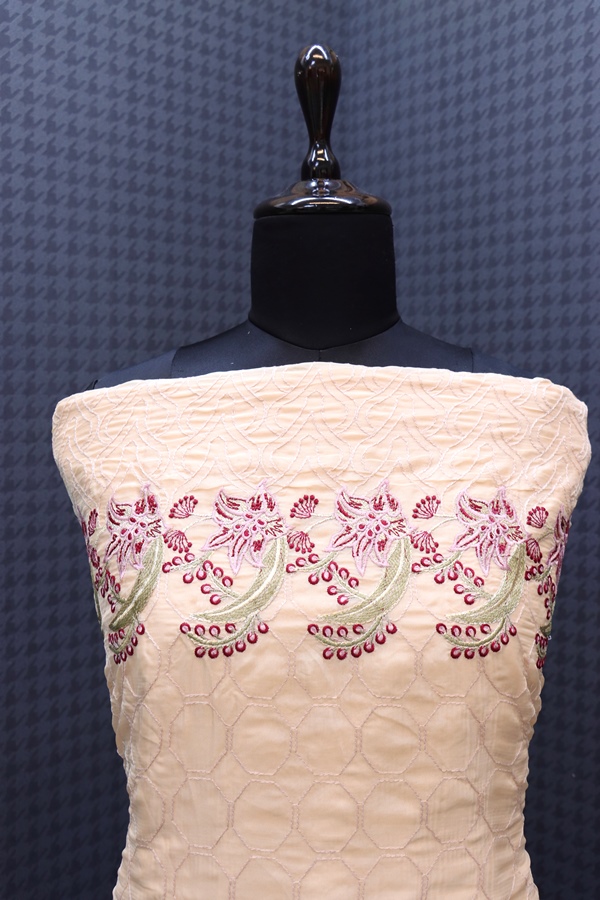  Blend Round Neck Women's Kurta Trouser Dupatta 