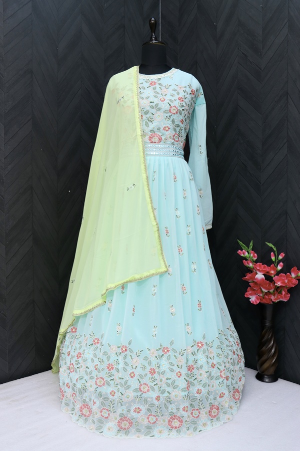 FAUX GEORGETTE GOWN