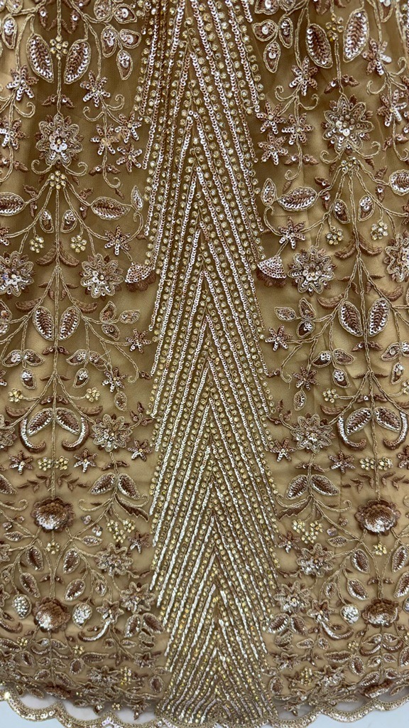 Gorgeous Beige Sequins Net Engagement Wear Lehenga Choli With Dupatta