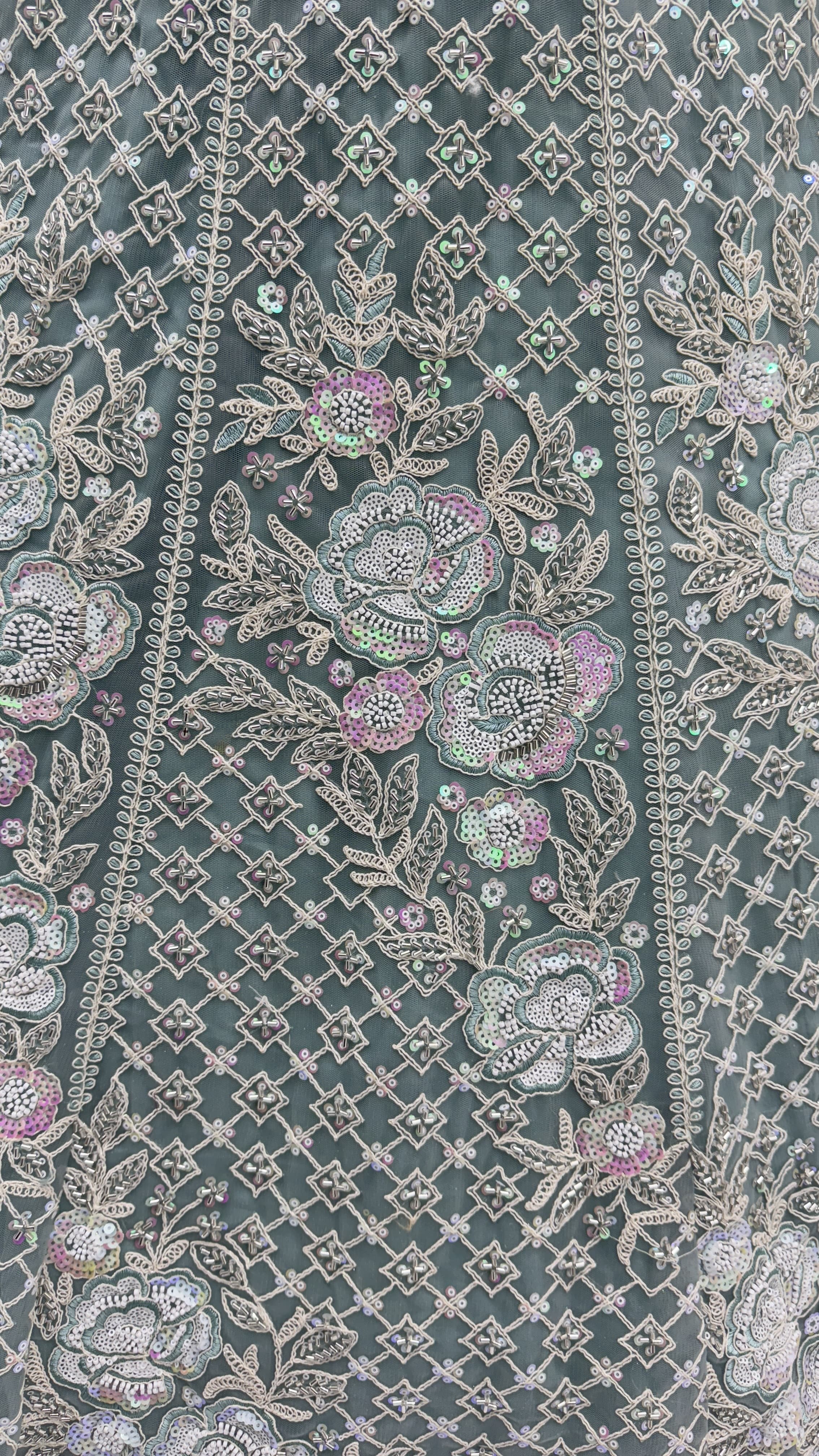 Amazing Handwork Beads and Motif Sequinned with Blue Dori Embroidery Perfect Party wear Lehenga choli 