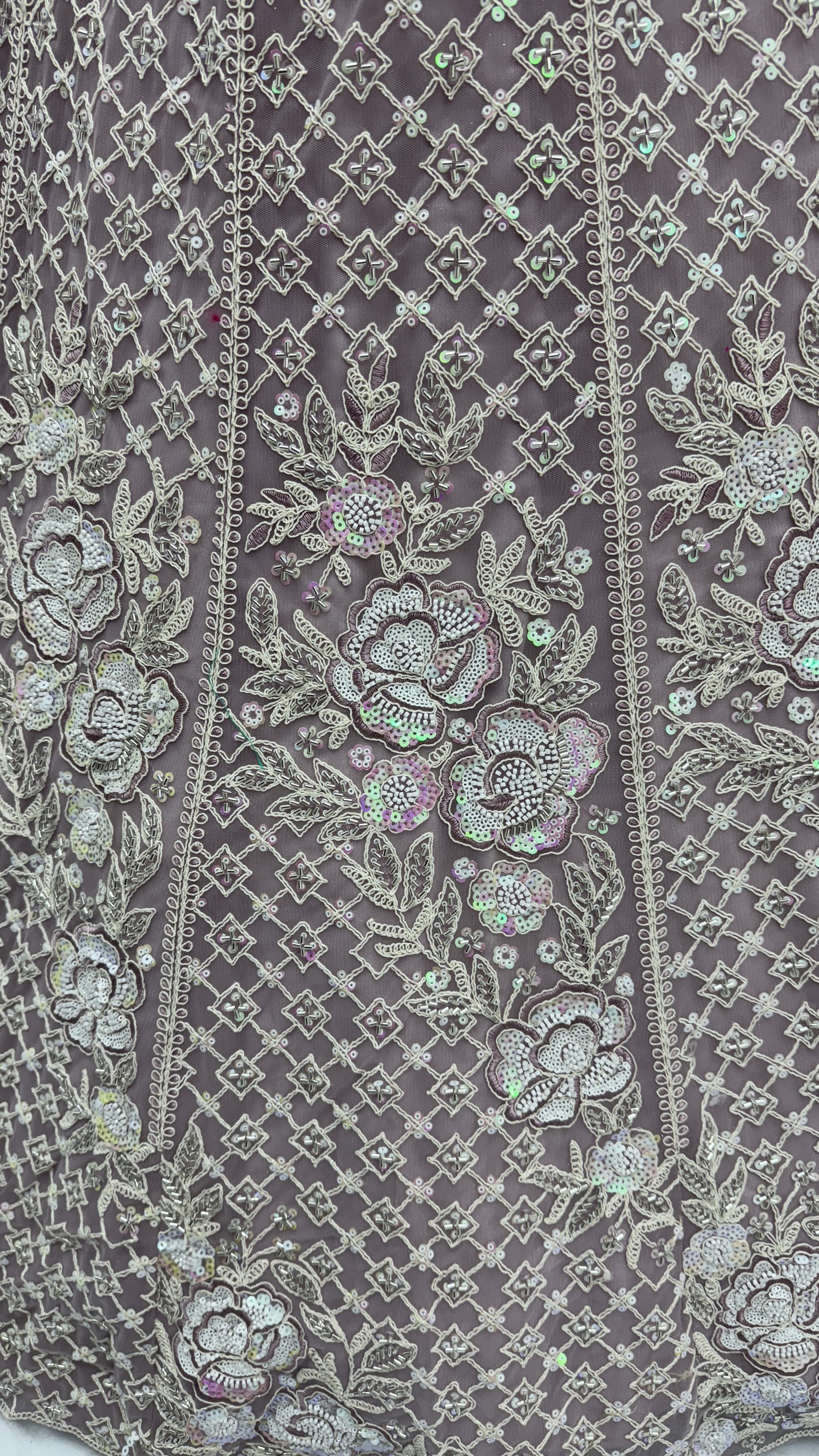 Amazing Handwork Beads and Motif Sequinned with Pink Dori Embroidery Perfect Party wear Lehenga choli 