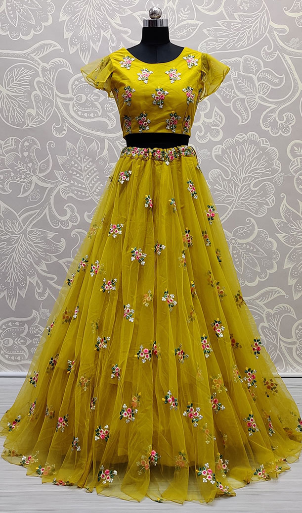 Yellow and Pink Lehenga