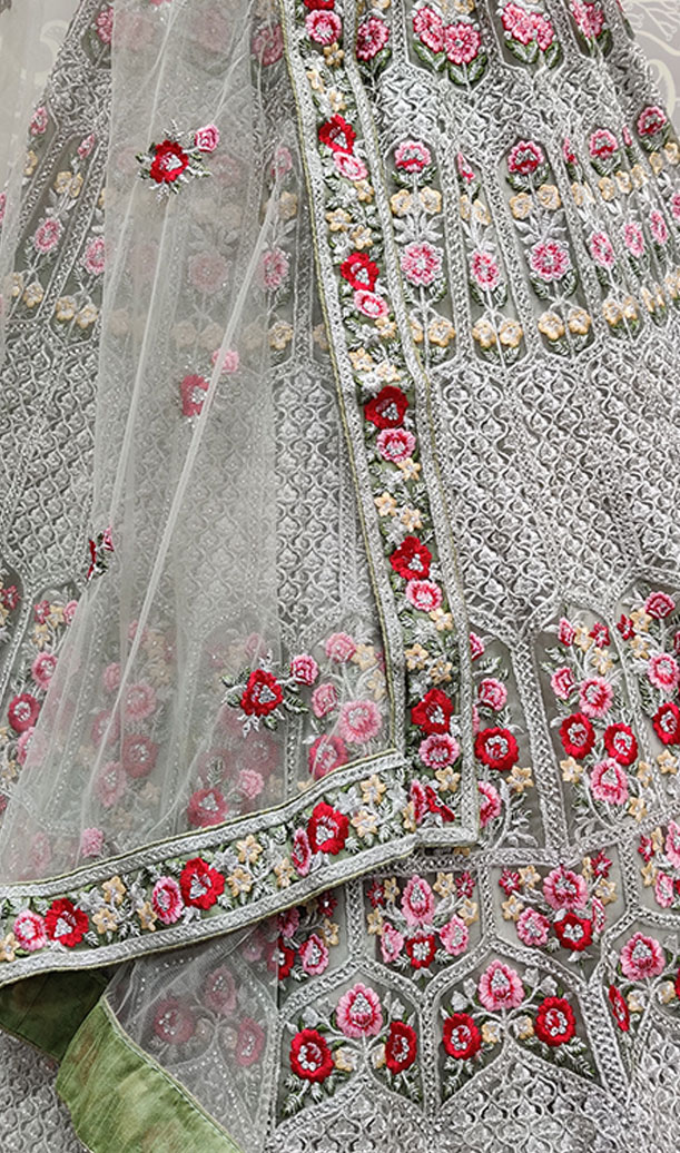 Rose Flower Flaired Lehenga