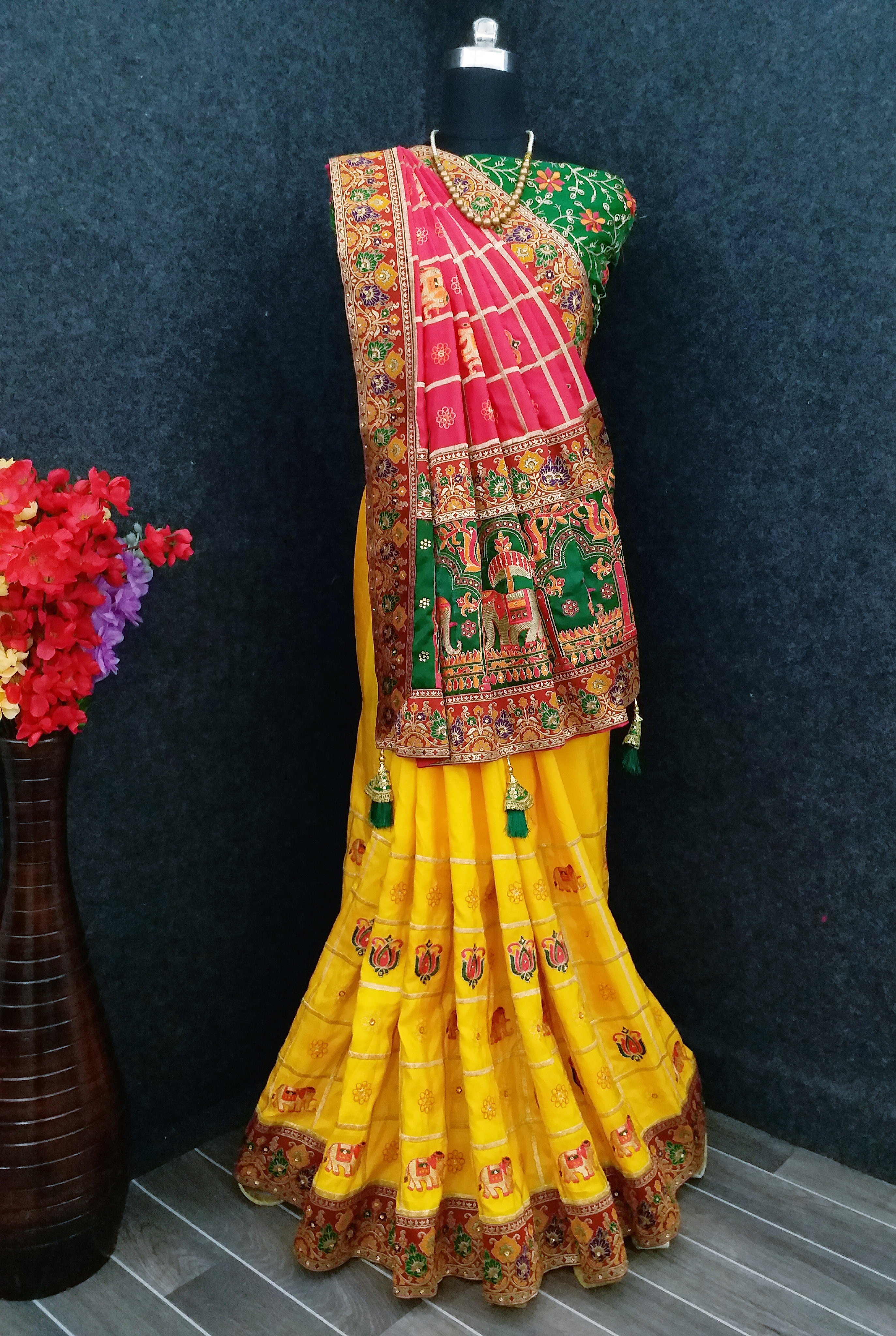 Printed Daily Wear Silk Blend Saree