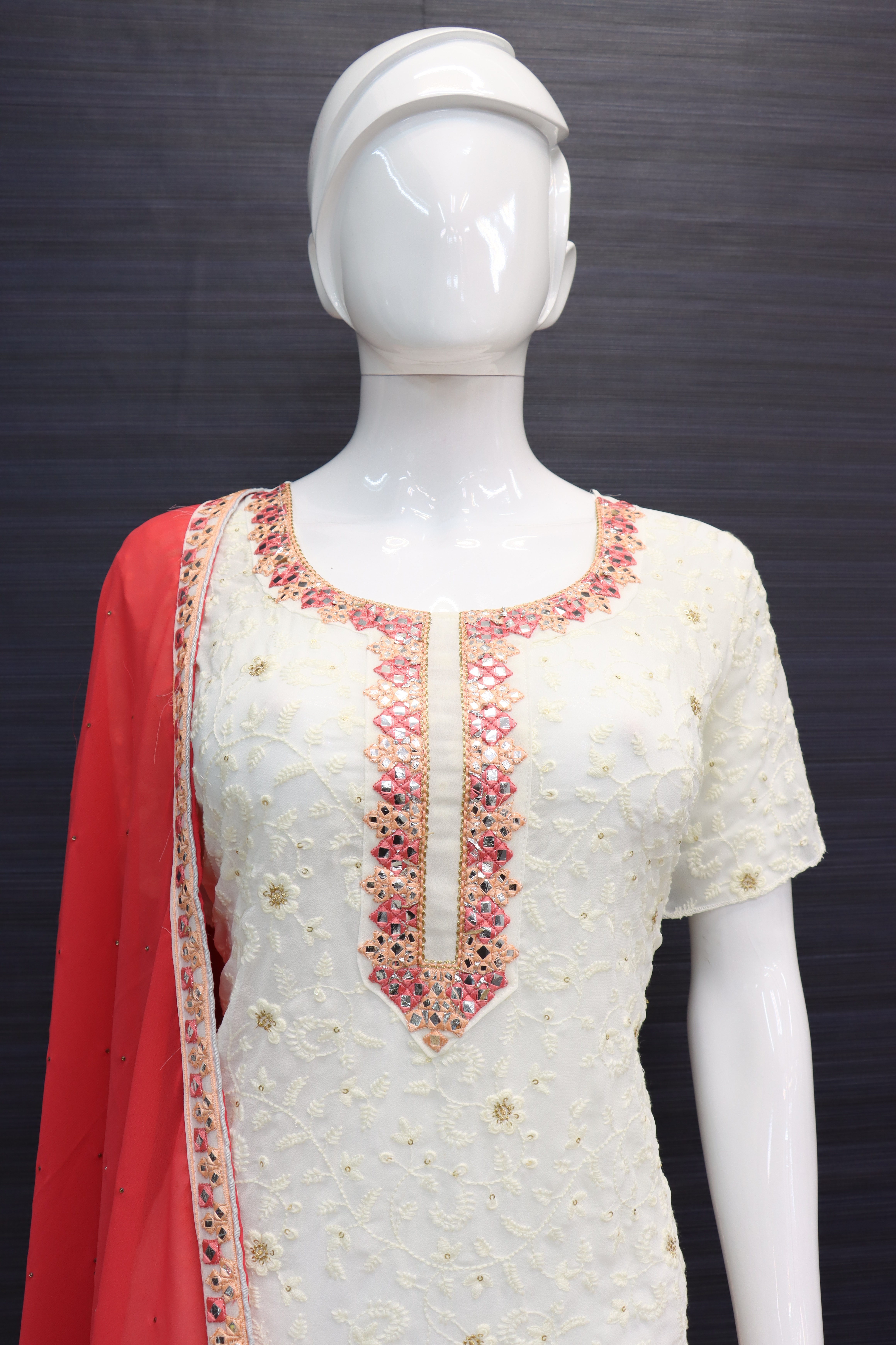 Swanky Embroidered light pista Trendy Salwar Suit