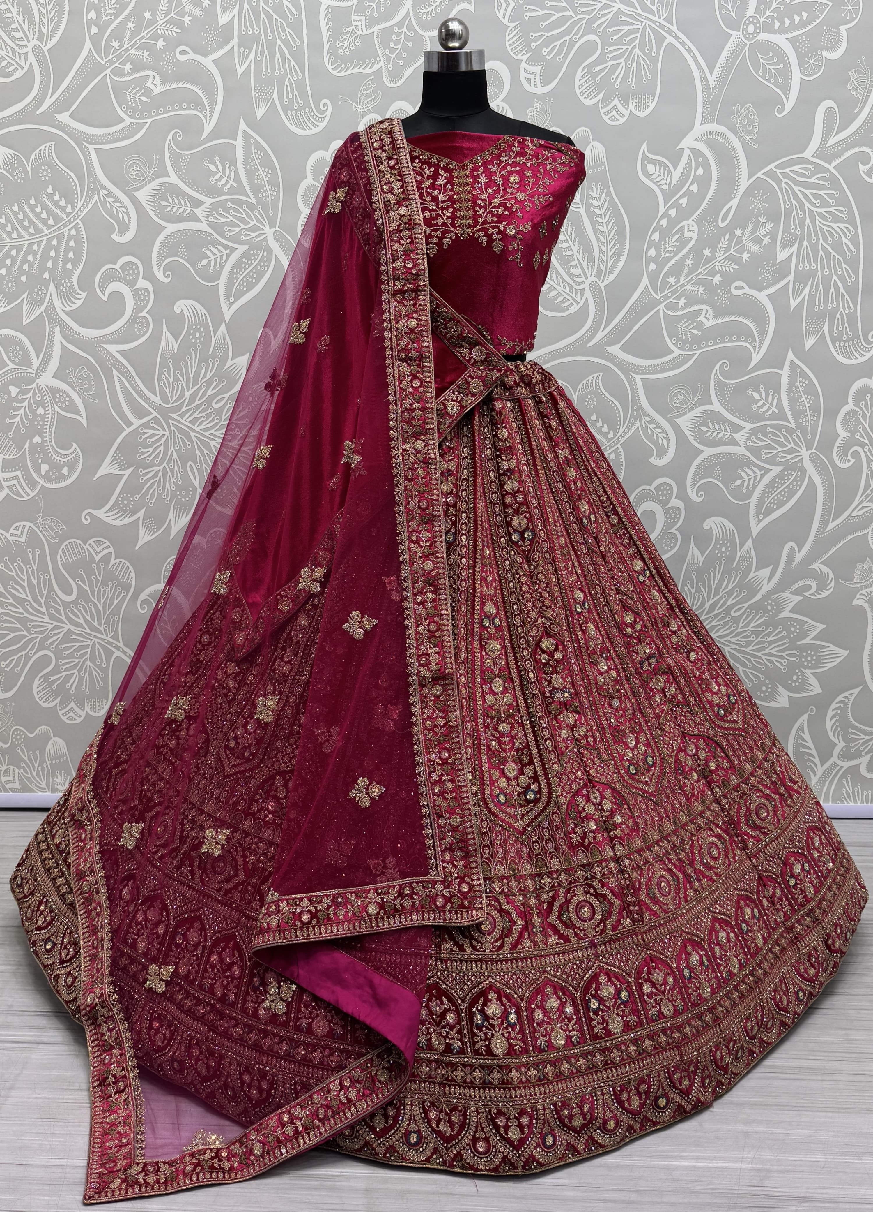 Sophisticated Carfted with Embroidered in Multi Thread and Dori work Designer Lehenga Choli 