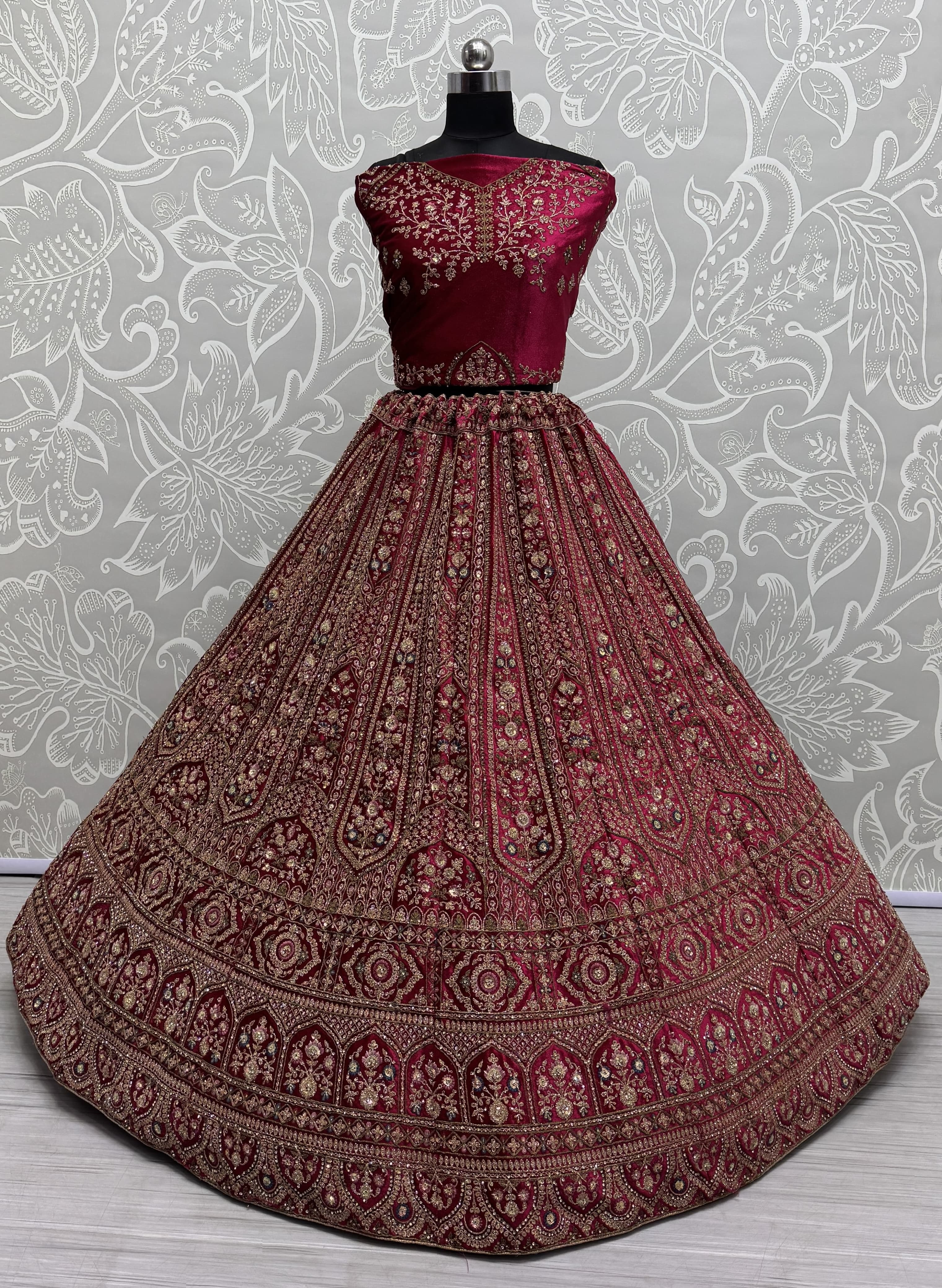 Sophisticated Carfted with Embroidered in Multi Thread and Dori work Designer Lehenga Choli 