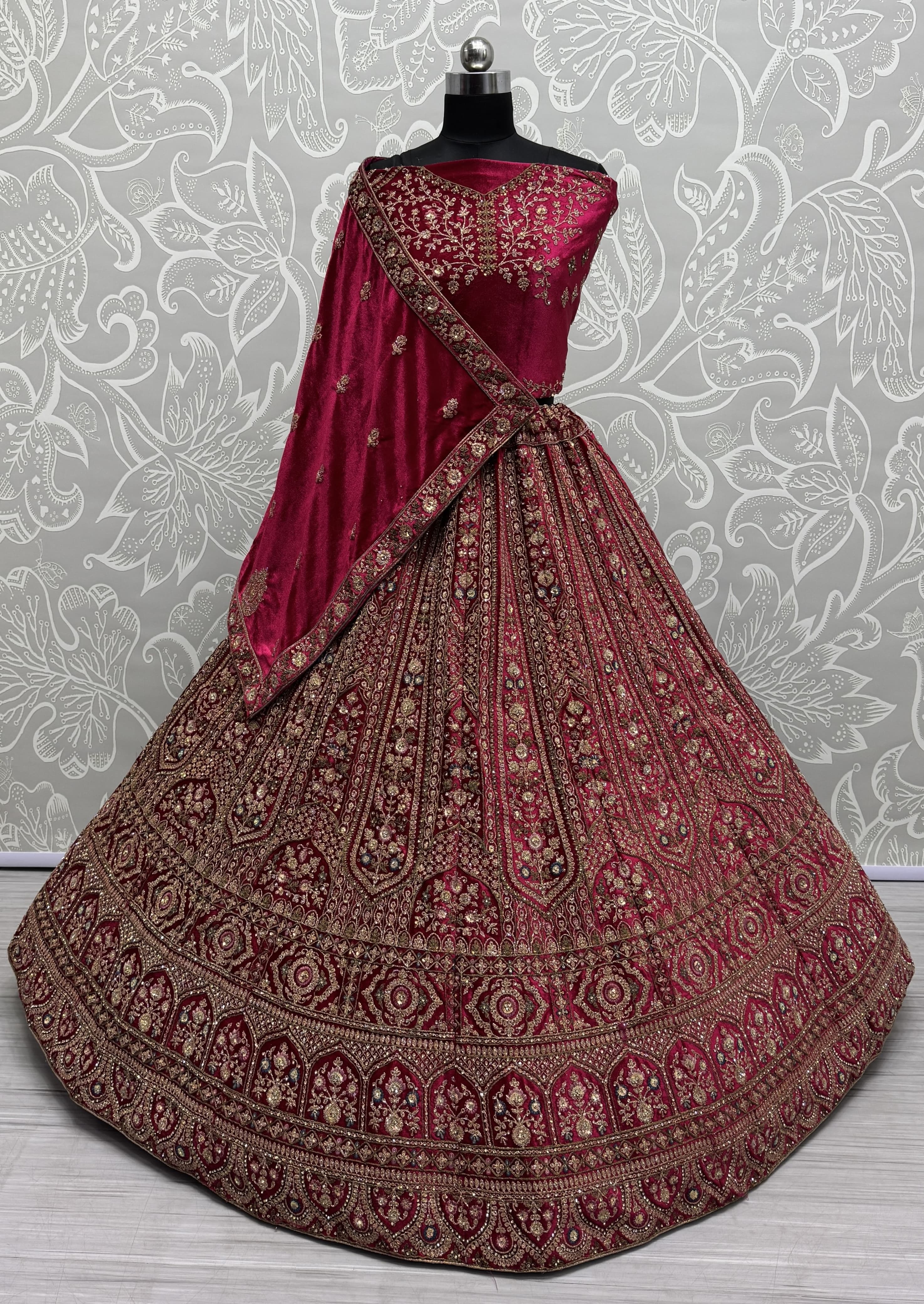 Sophisticated Carfted with Embroidered in Multi Thread and Dori work Designer Lehenga Choli 