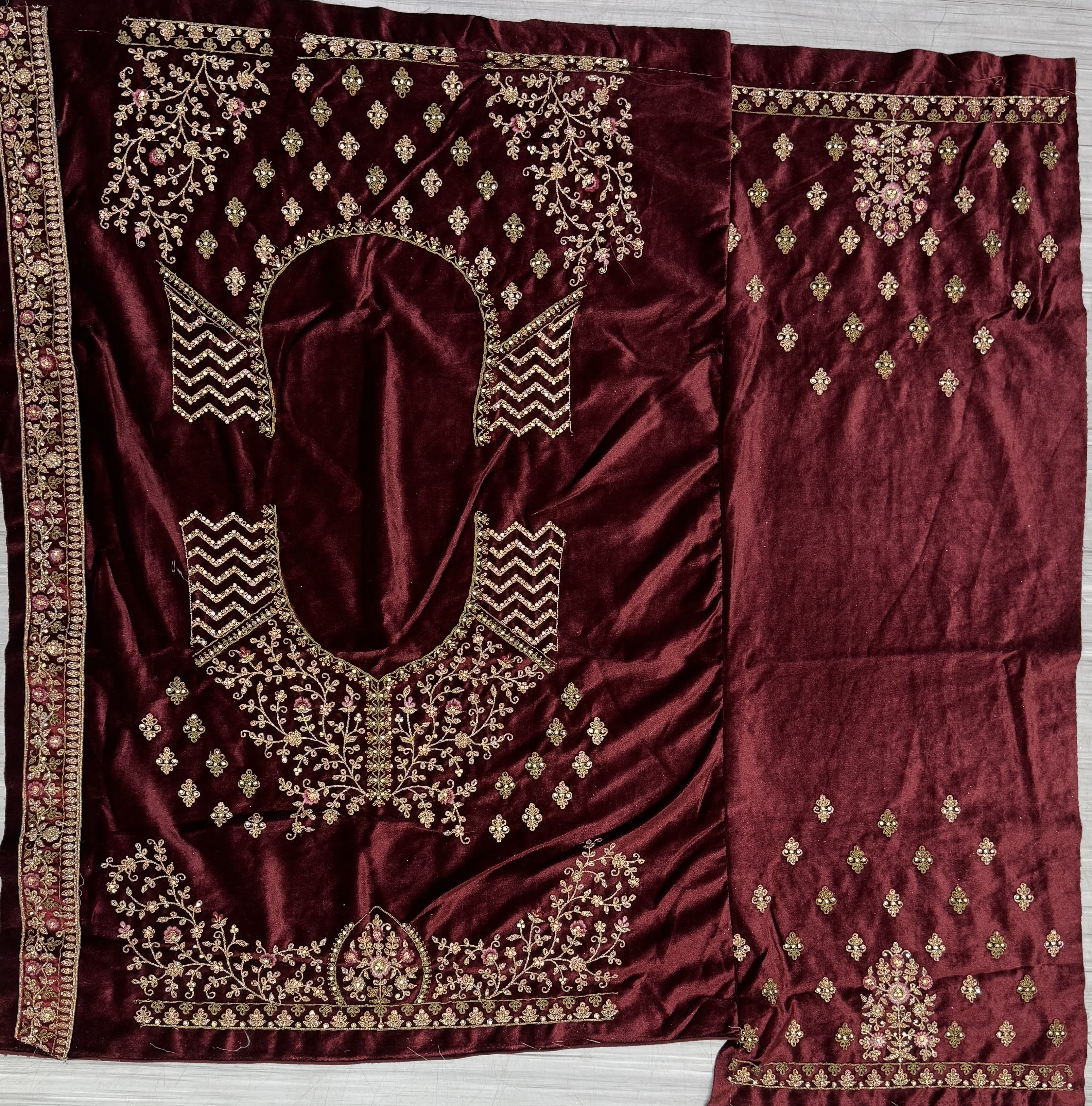 Sophisticated Carfted with Embroidered Red in Multi Thread and Dori work Designer Lehenga Choli